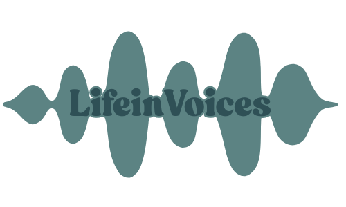 Life in Voices Logo Voice recording service for families - storytelling service for parents, grandparents, loved ones